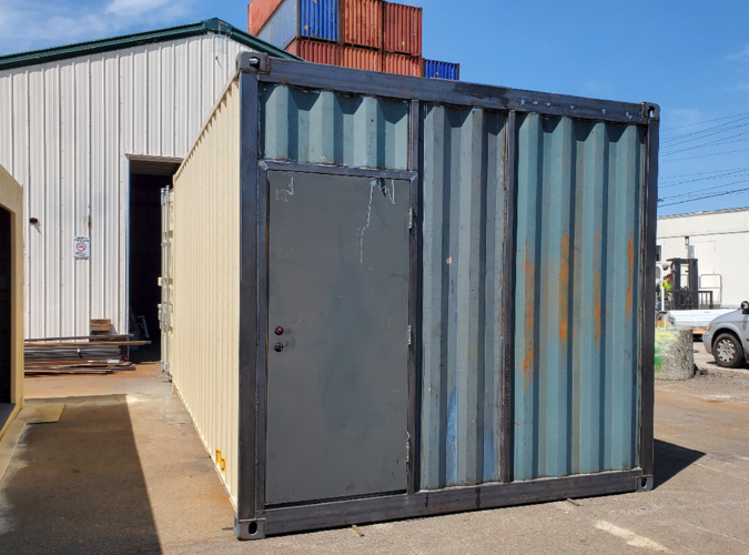 10ft wide high cube shipping container man door