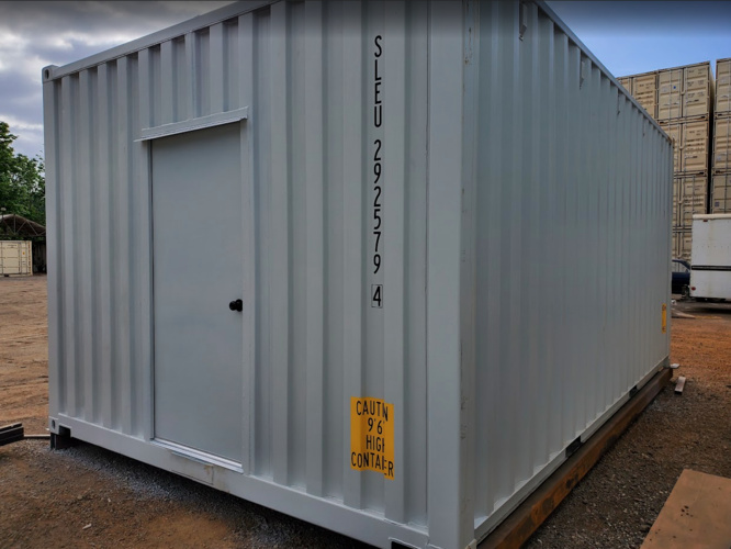 12ft wide high cube shipping container man door