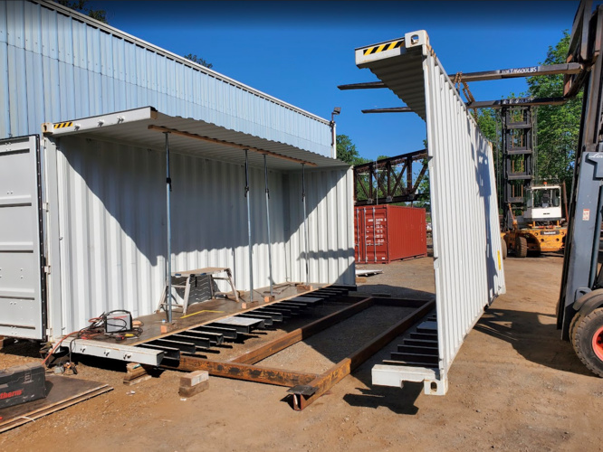 shipping container cut down