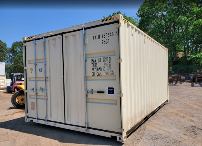 Wide shipping container