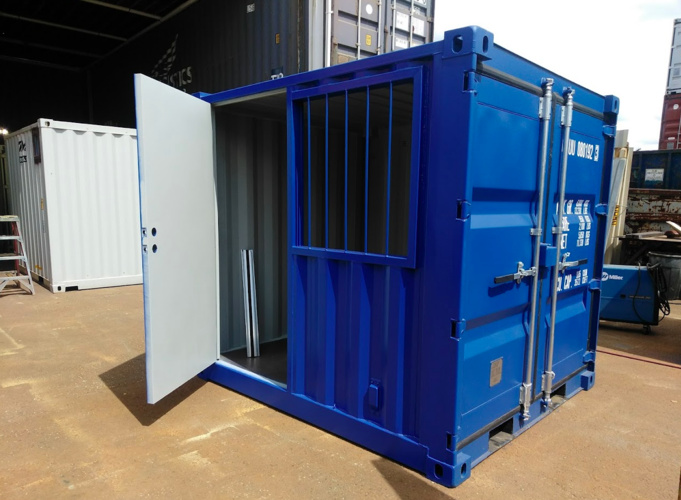 8ft shipping container with man door