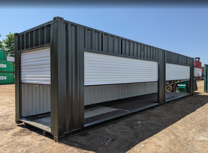 shipping container wide roll-up doors