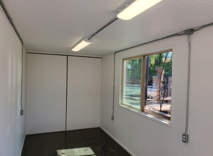 Office container with wide windows